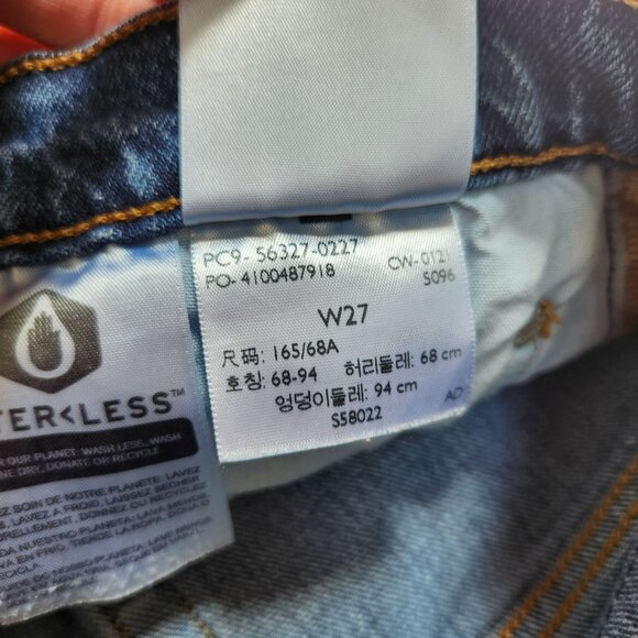 Levi's 501 Cut-Off Jeans Shorts Medium Wash Denim High Rise Button Fly 27 - Picture 7 of 7